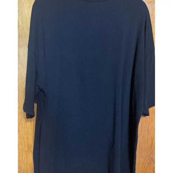 Women's Size 2XL Oversized Mushroom Moon Phases Stretchy Black Top - Picture 4 of 4